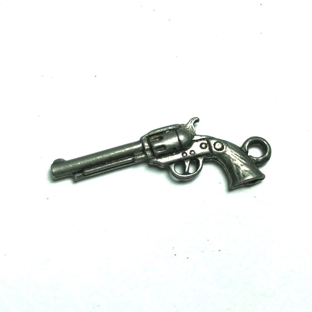 Vintage Silver Colt .45 3D Pendant or Charm